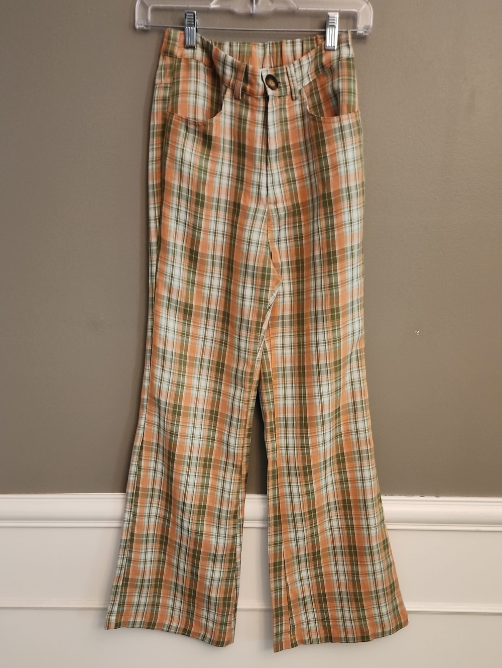 Downeast Plaid Wide-Leg Pants